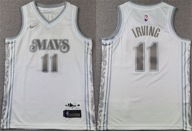 Youth White Dallas Mavericks #11 Kyrie Irving 2024 City Edition Stitched Basketball Jersey